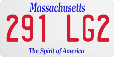 MA license plate 291LG2