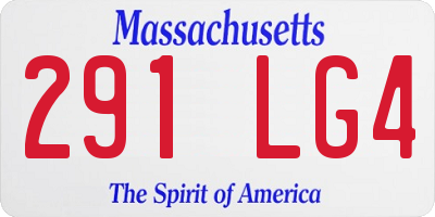 MA license plate 291LG4