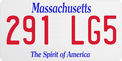MA license plate 291LG5
