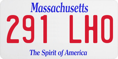 MA license plate 291LH0