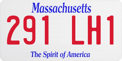 MA license plate 291LH1