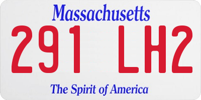 MA license plate 291LH2