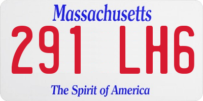 MA license plate 291LH6