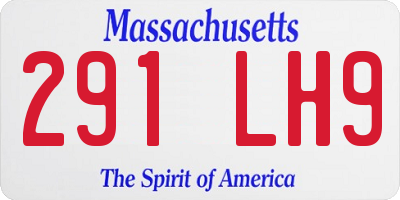 MA license plate 291LH9