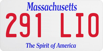 MA license plate 291LI0