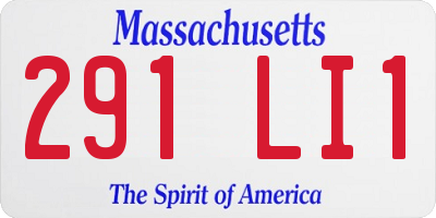 MA license plate 291LI1