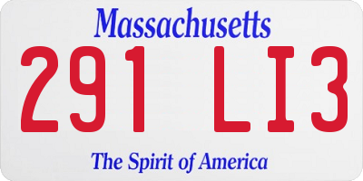 MA license plate 291LI3