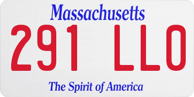 MA license plate 291LL0