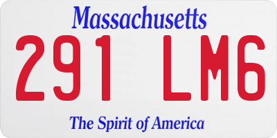 MA license plate 291LM6