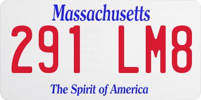 MA license plate 291LM8