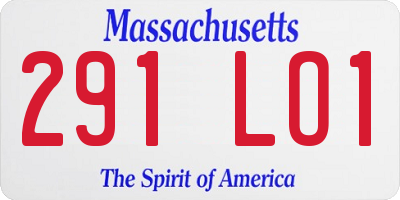 MA license plate 291LO1