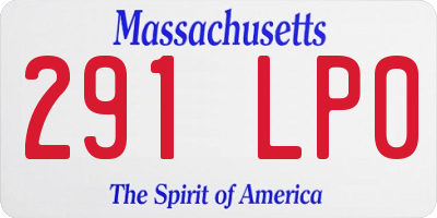 MA license plate 291LP0