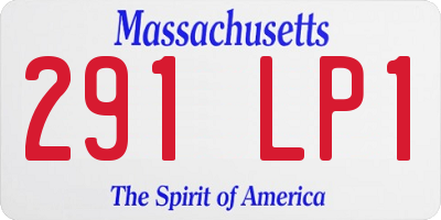 MA license plate 291LP1