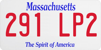 MA license plate 291LP2