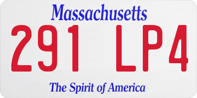 MA license plate 291LP4