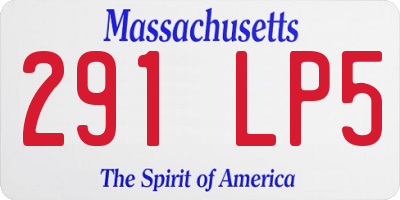 MA license plate 291LP5
