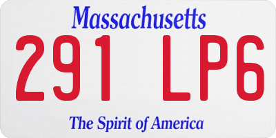 MA license plate 291LP6