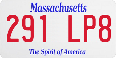 MA license plate 291LP8