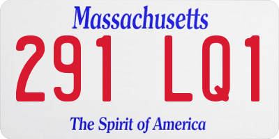 MA license plate 291LQ1