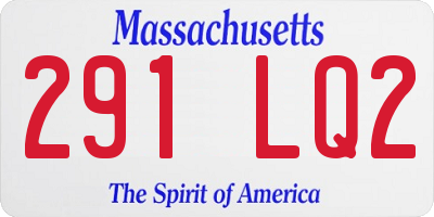 MA license plate 291LQ2