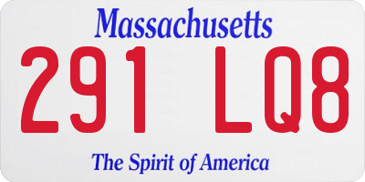 MA license plate 291LQ8