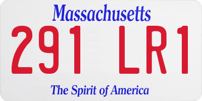 MA license plate 291LR1