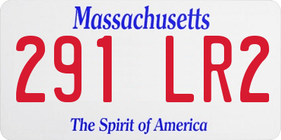 MA license plate 291LR2
