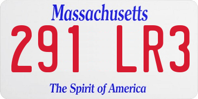 MA license plate 291LR3
