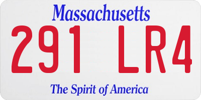 MA license plate 291LR4
