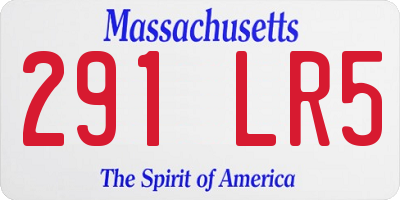 MA license plate 291LR5