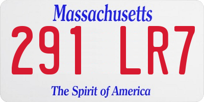MA license plate 291LR7