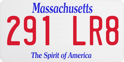 MA license plate 291LR8