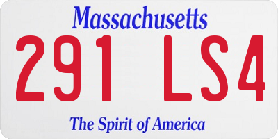 MA license plate 291LS4