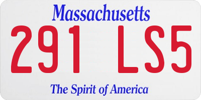 MA license plate 291LS5