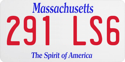 MA license plate 291LS6