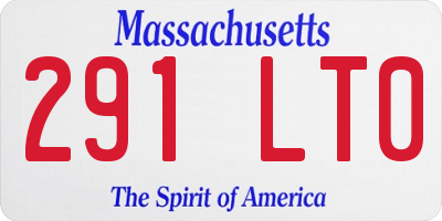 MA license plate 291LT0