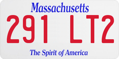 MA license plate 291LT2