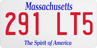 MA license plate 291LT5