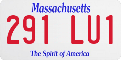 MA license plate 291LU1