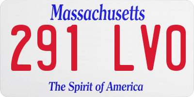 MA license plate 291LV0