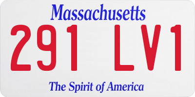 MA license plate 291LV1