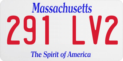 MA license plate 291LV2
