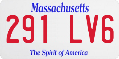MA license plate 291LV6