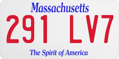 MA license plate 291LV7