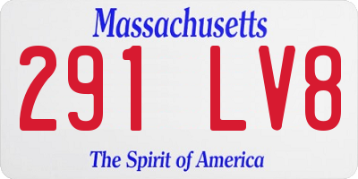 MA license plate 291LV8