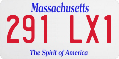 MA license plate 291LX1