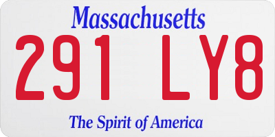 MA license plate 291LY8