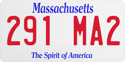 MA license plate 291MA2
