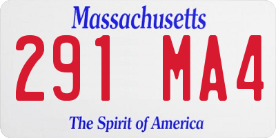 MA license plate 291MA4