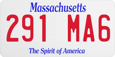 MA license plate 291MA6
